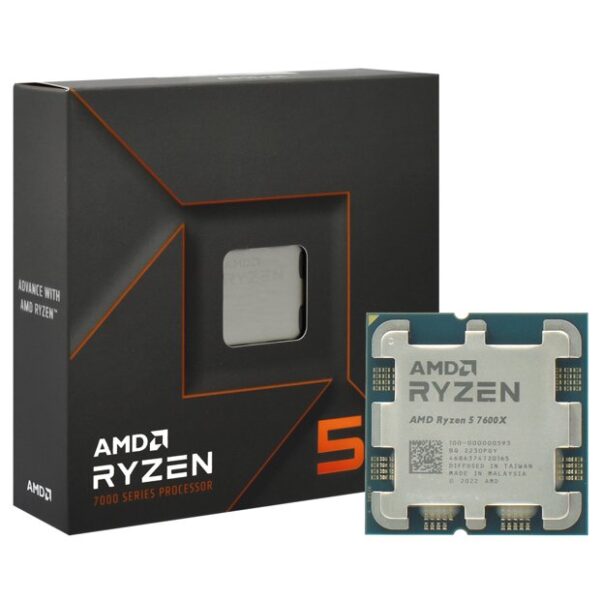 PROCESSADOR AMD RYZEN 5 7600X, 6-CORE, 12-THREADS, 4.7GHZ (5.3GHZ TURBO), CACHE 38MB, AM5